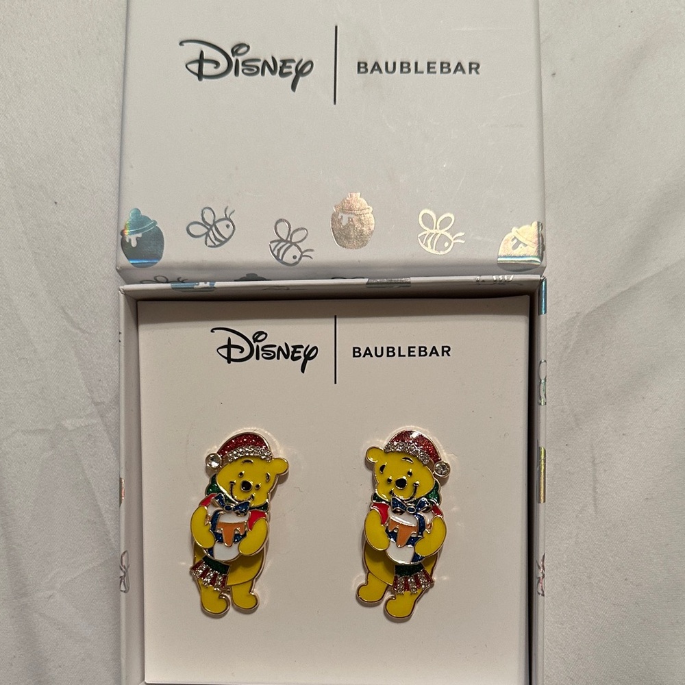 BaubleBar Disney Bear Earrings in Festive Colors